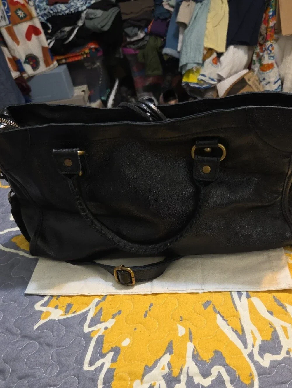 Italian Black Women’s Leather Satchel Bag